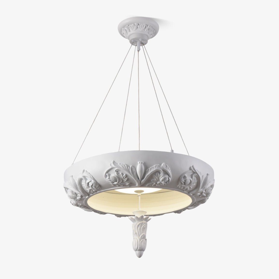 Rococo Lustre Suspension en Plâtre