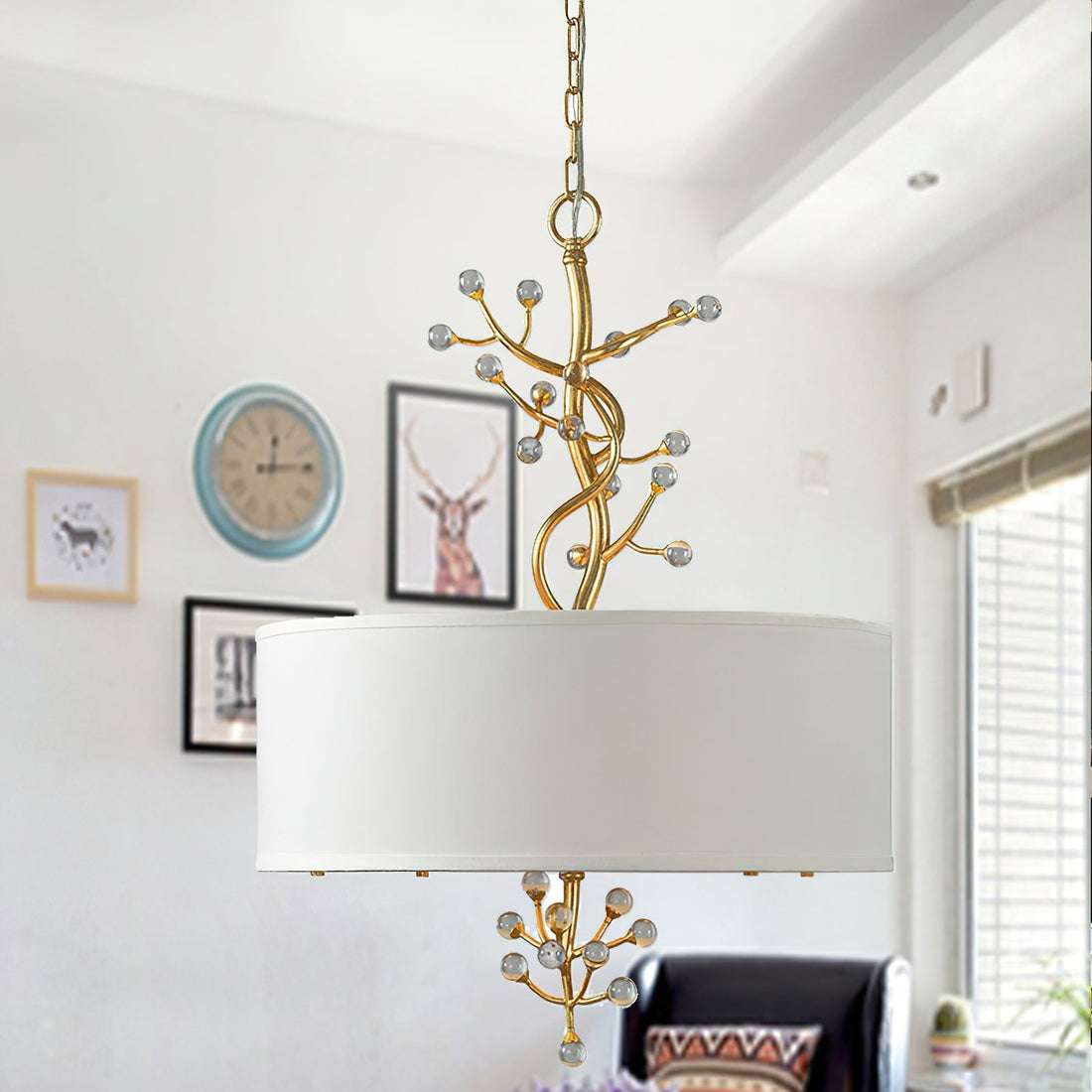 Asbury Individuel Créativité Cristal Tissu Suspension