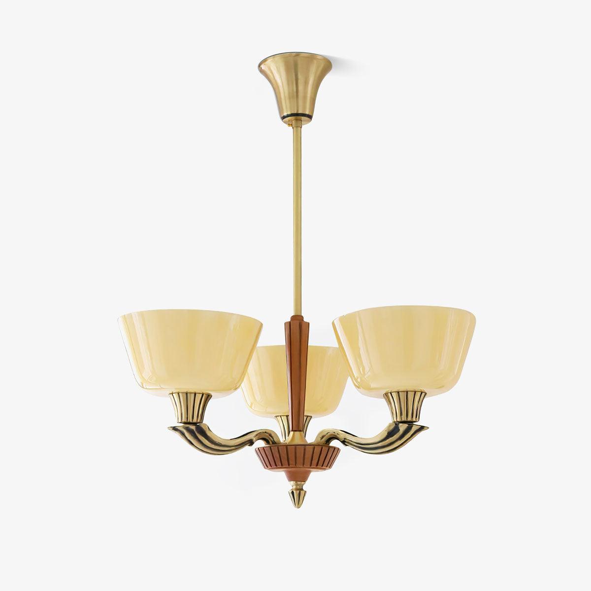 Lustra Lustre Vintage à Abat-jour Évasé
