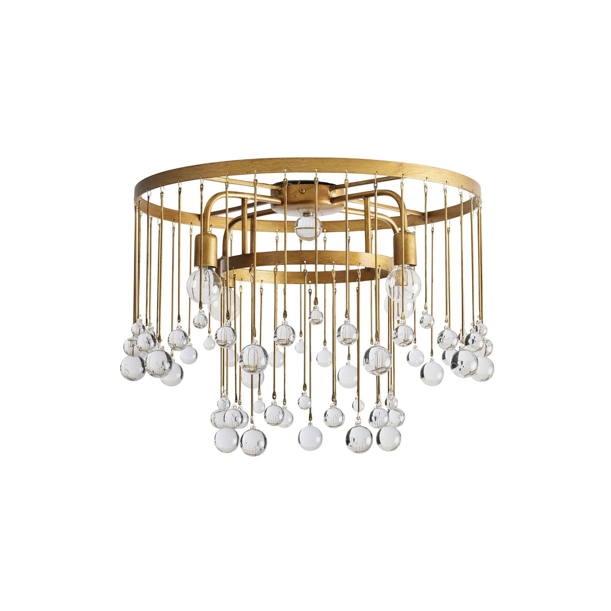 Fljotuvyo Postmodern Luxe Laiton Cristal Montage Encastré Plafonnier