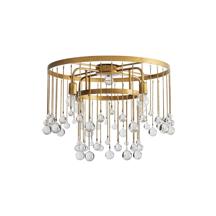 Fljotuvyo Postmodern Luxe Laiton Cristal Montage Encastré Plafonnier