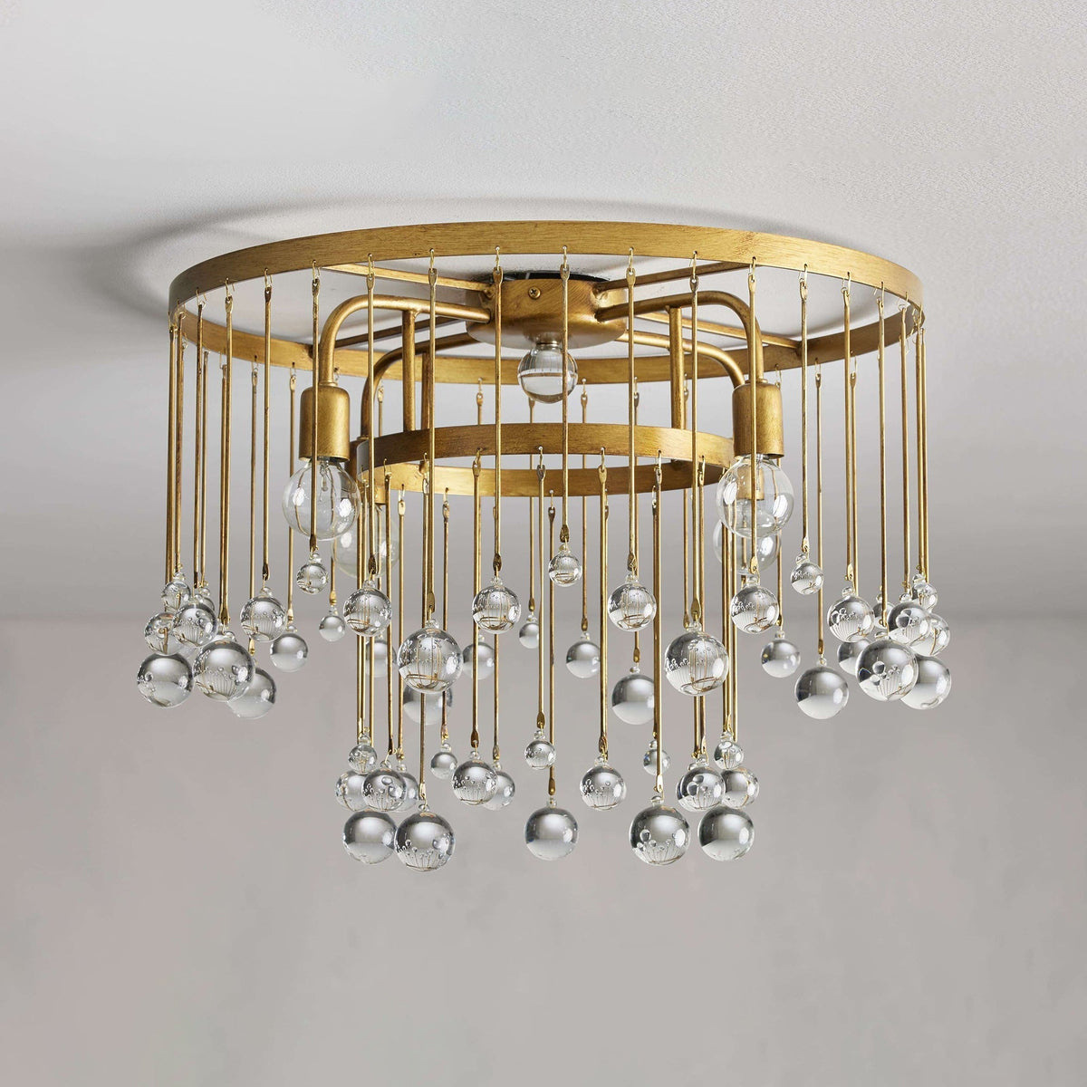 Fljotuvyo Postmodern Luxe Laiton Cristal Montage Encastré Plafonnier