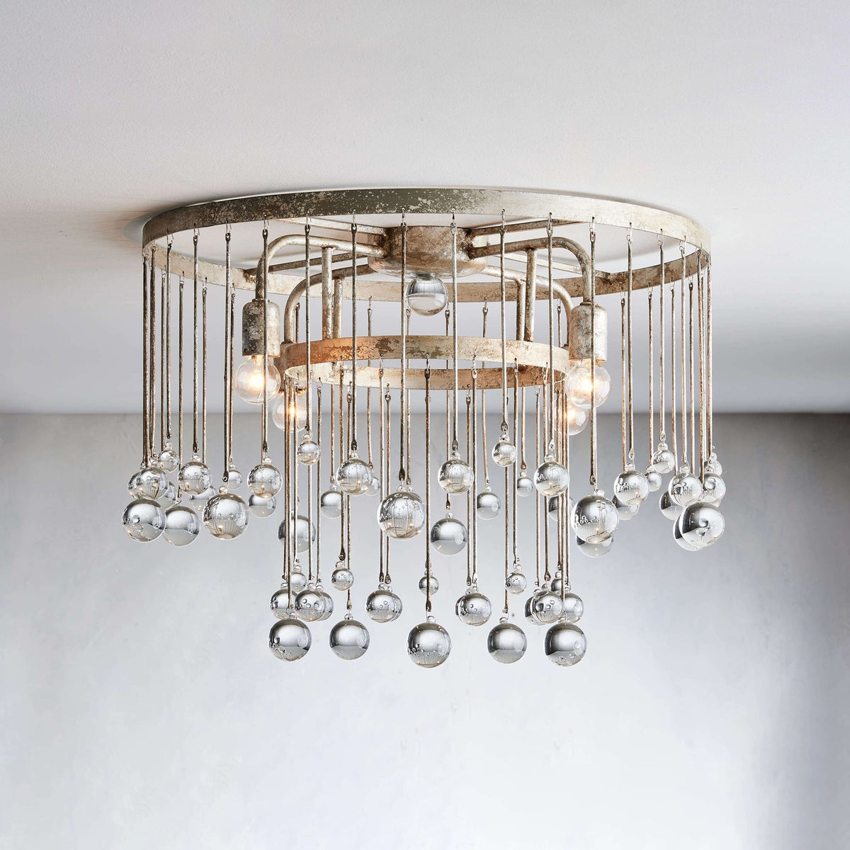 Fljotuvyo Postmodern Luxe Laiton Cristal Montage Encastré Plafonnier