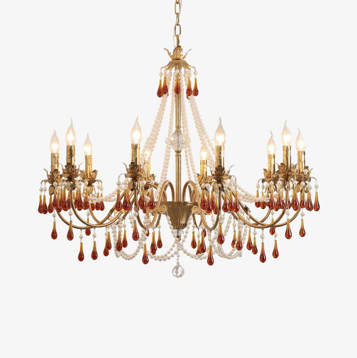 Ormirara Lustre Cristal Ambre Luxe Postmoderne