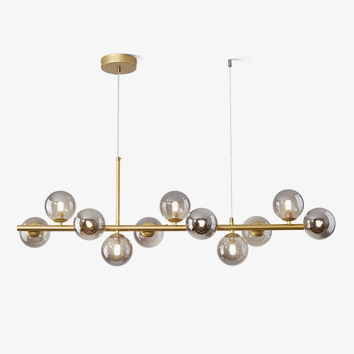 Lustra Lustre Globe en Verre Doré