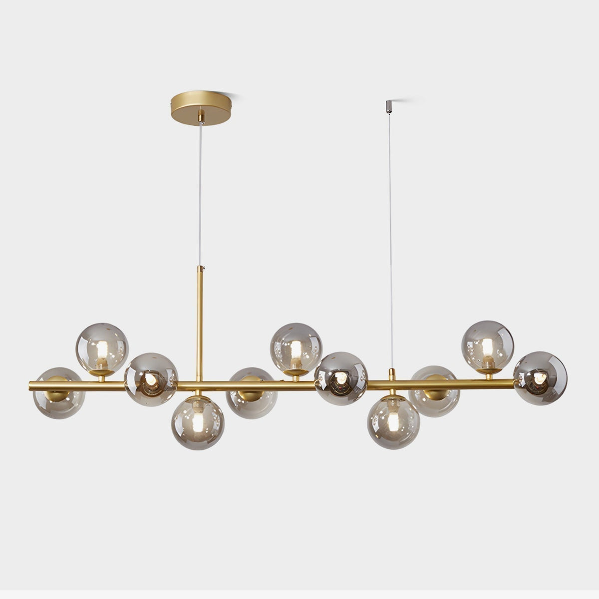 Lustra Lustre Globe en Verre Doré