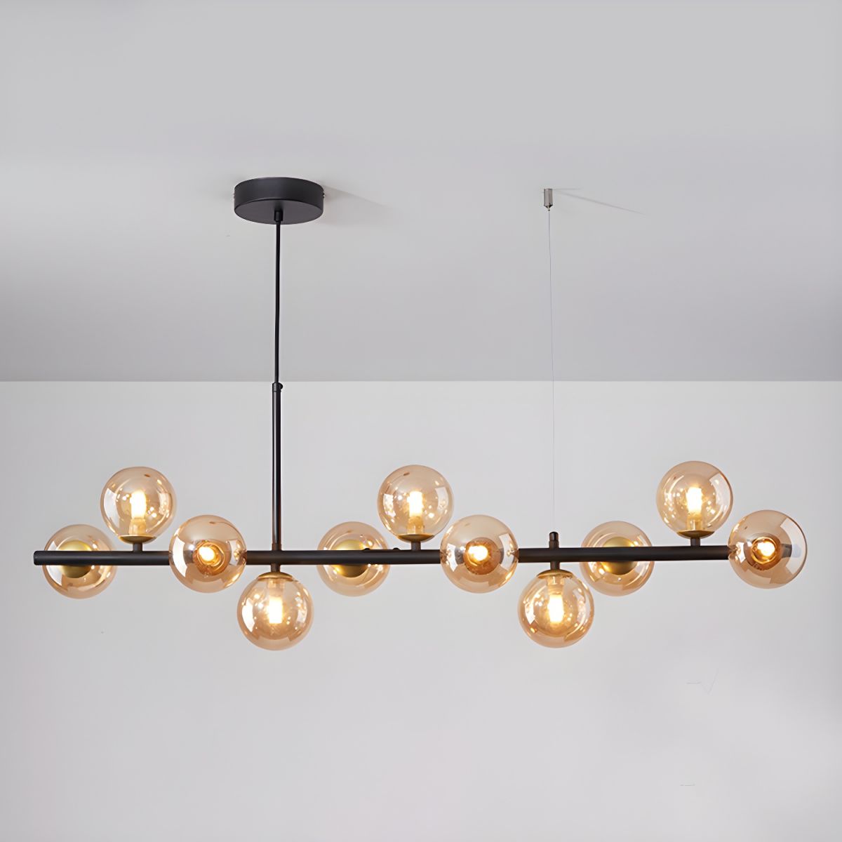 Lustra Lustre Globe en Verre Doré
