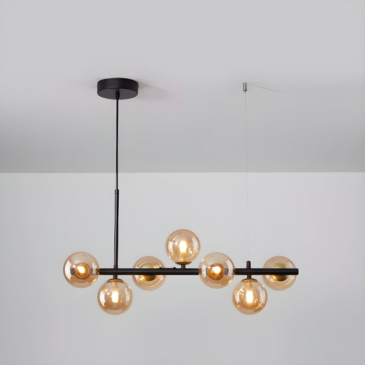 Lustra Lustre Globe en Verre Doré