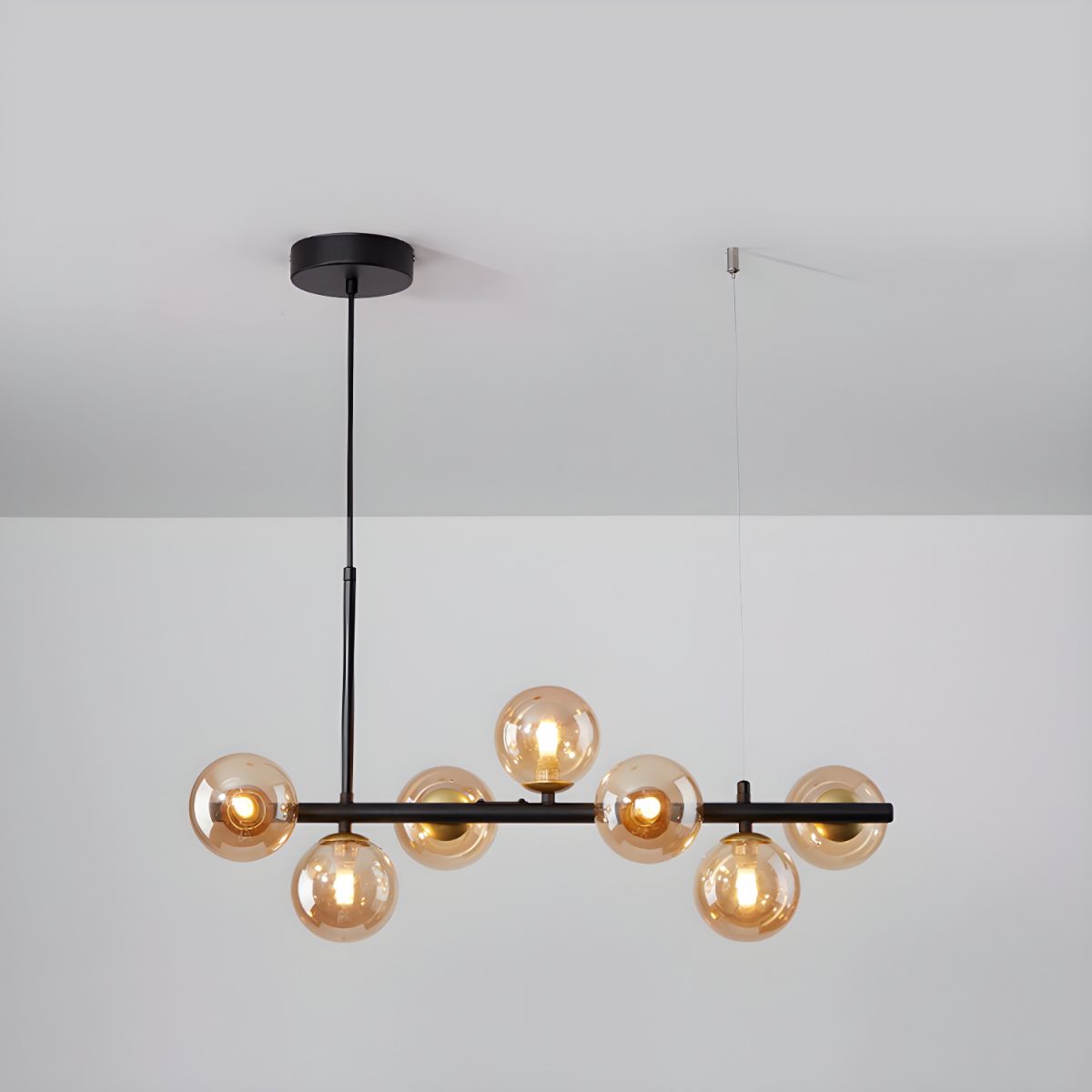 Lustra Lustre Globe en Verre Doré