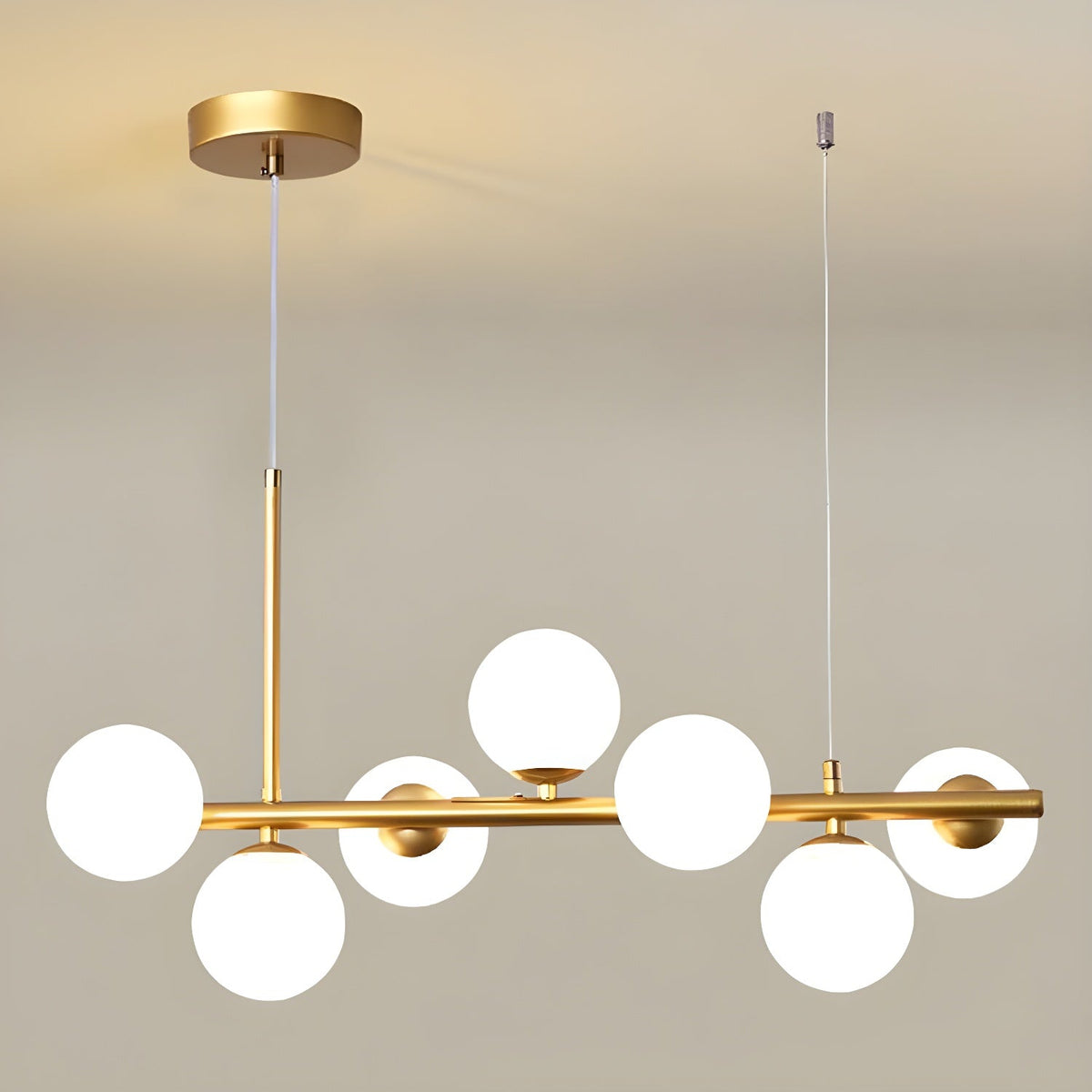 Lustra Lustre Globe en Verre Doré