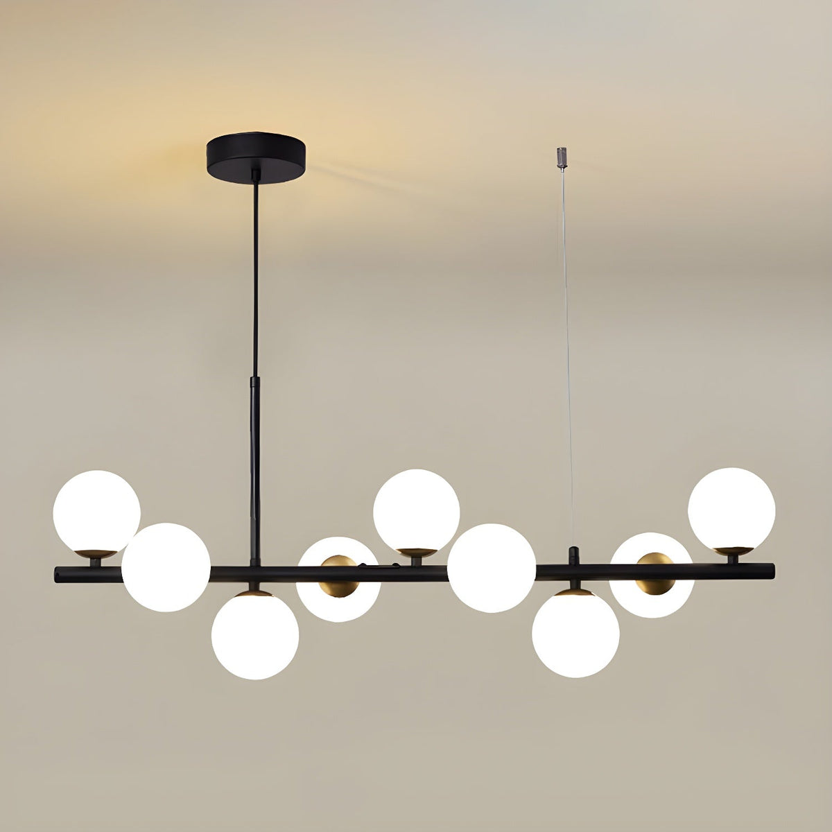 Lustra Lustre Globe en Verre Doré