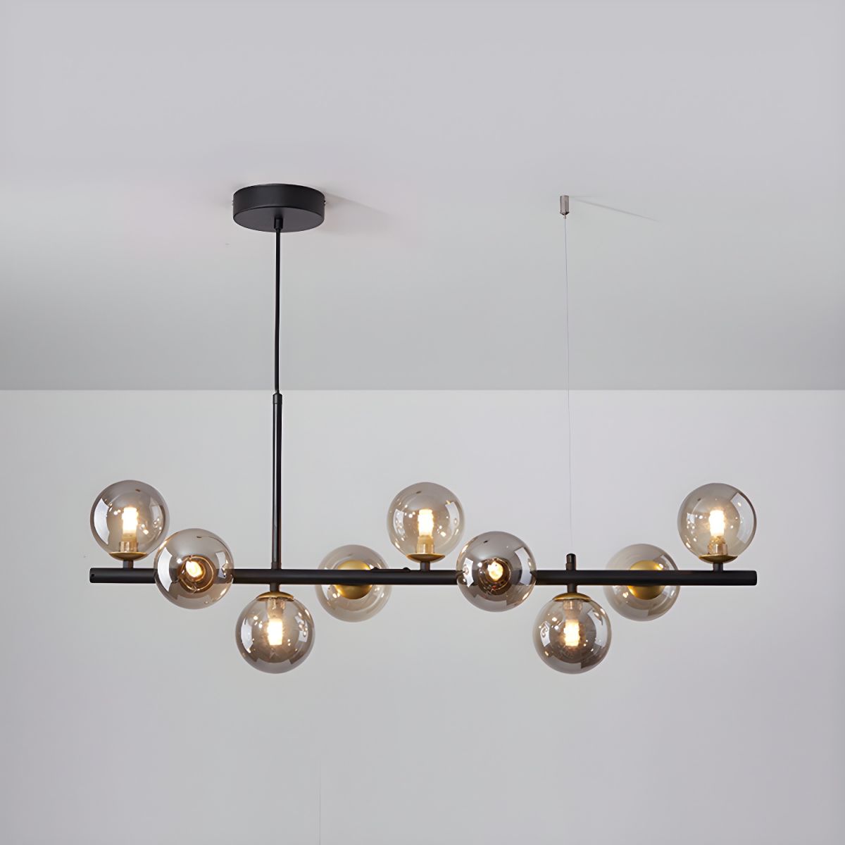 Lustra Lustre Globe en Verre Doré