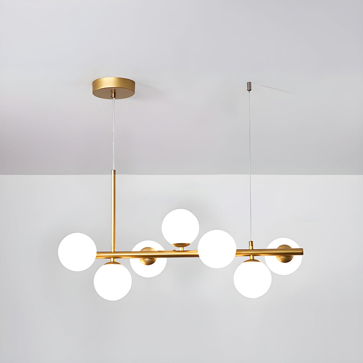 Lustra Lustre Globe en Verre Doré