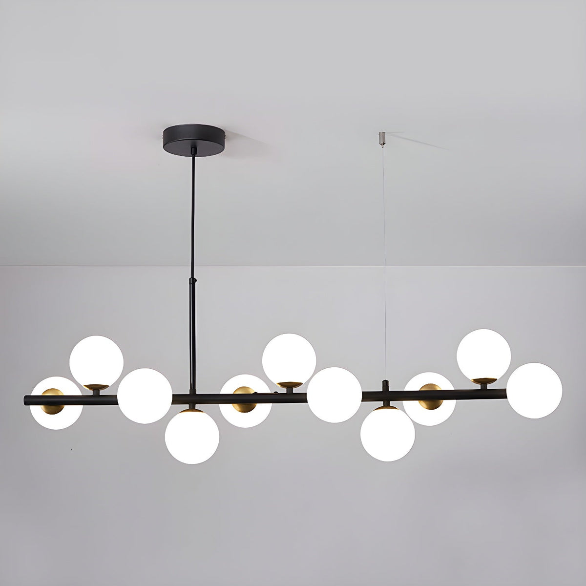 Lustra Lustre Globe en Verre Doré