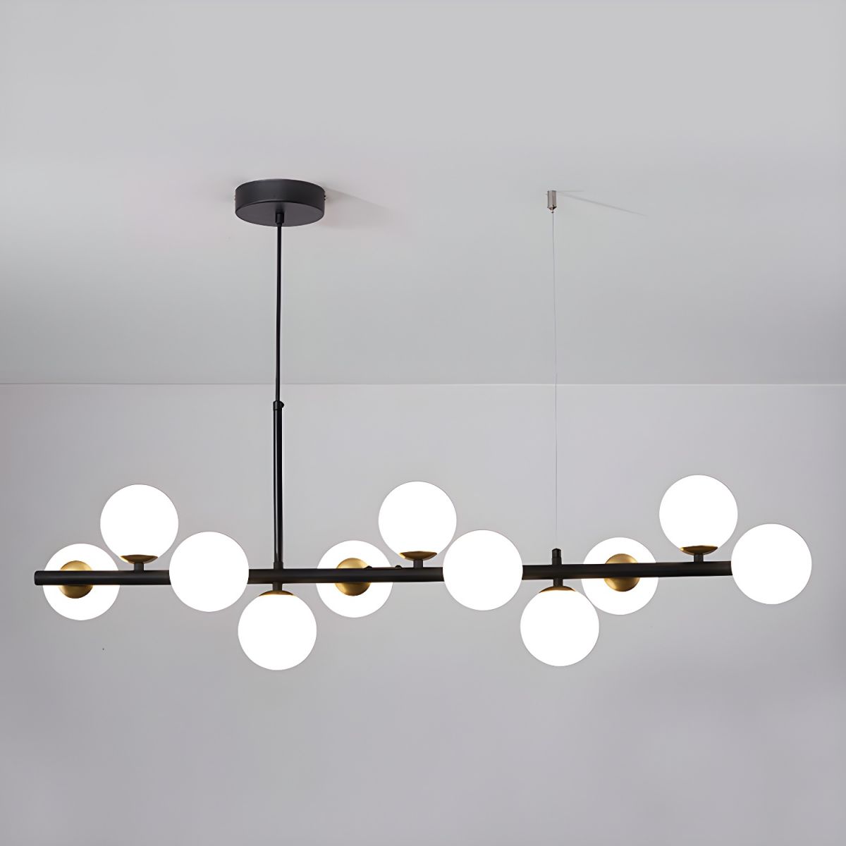 Lustra Lustre Globe en Verre Doré