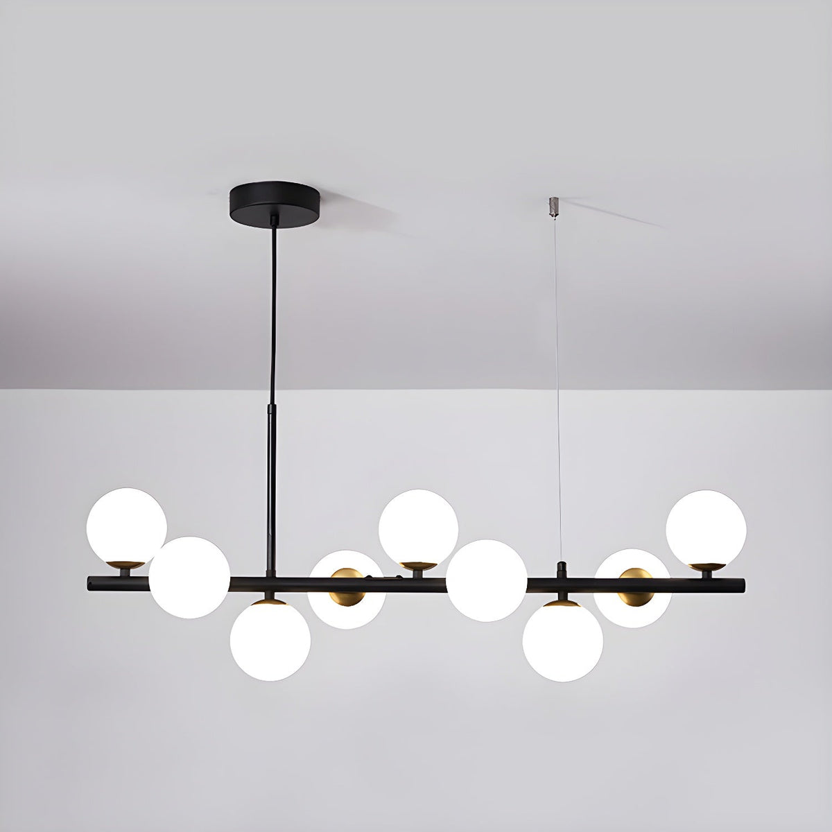 Lustra Lustre Globe en Verre Doré