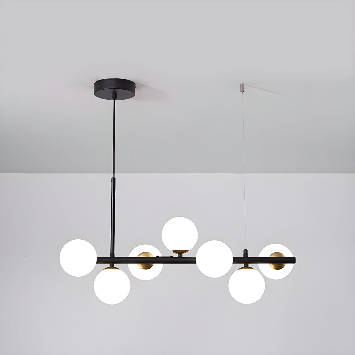 Lustra Lustre Globe en Verre Doré