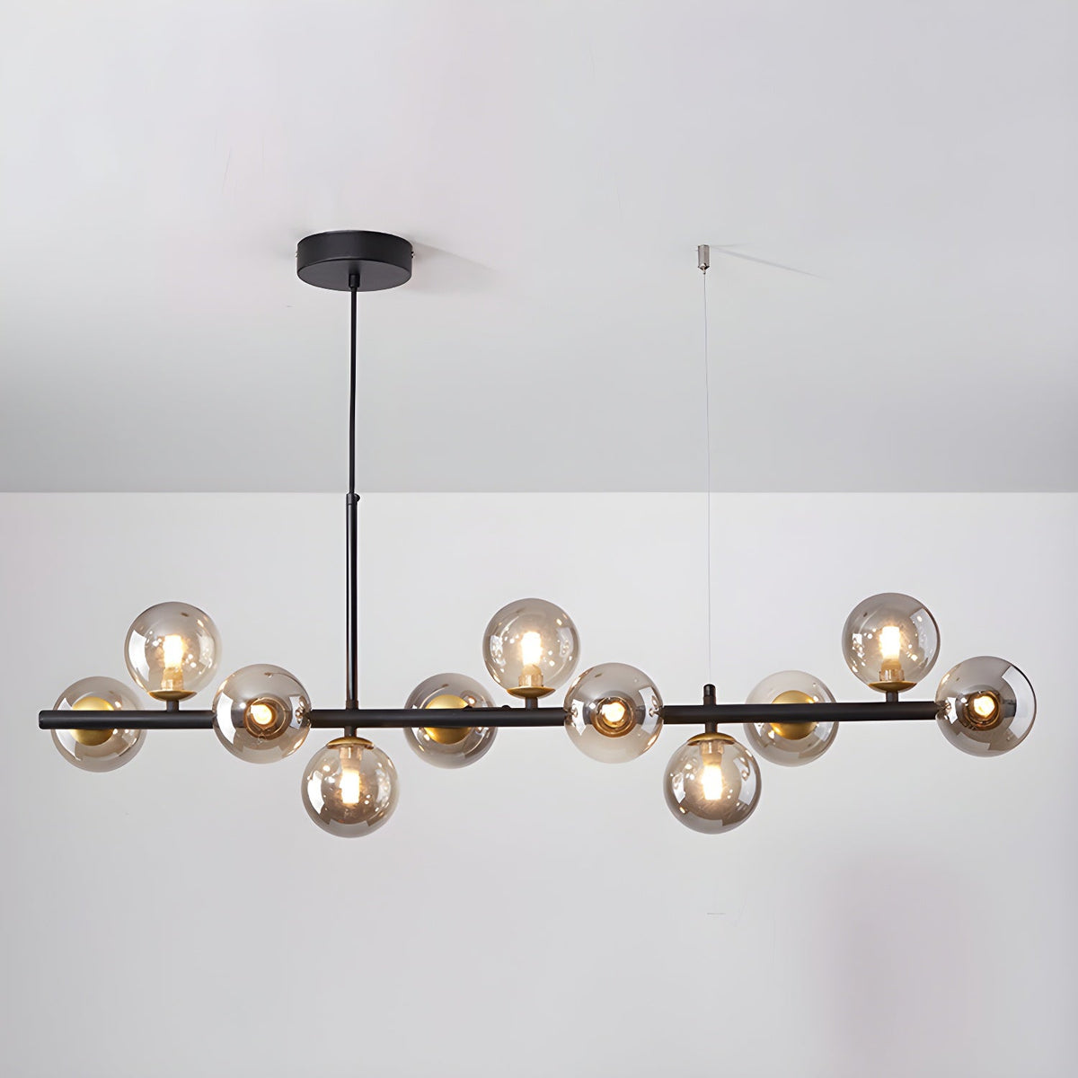 Lustra Lustre Globe en Verre Doré