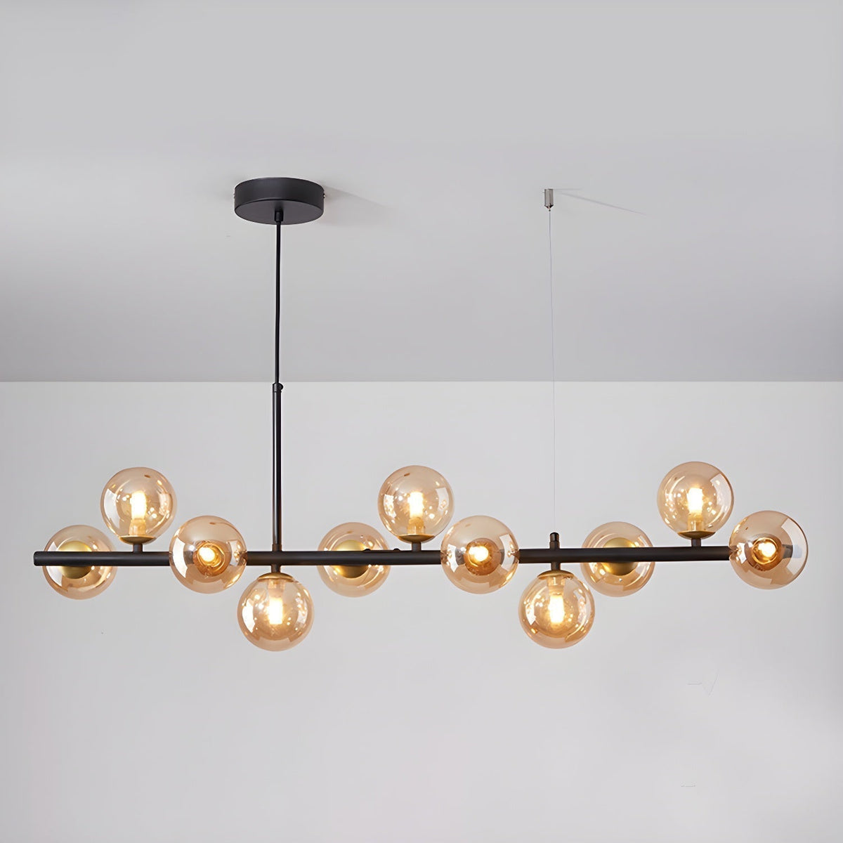 Lustra Lustre Globe en Verre Doré