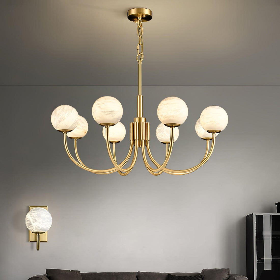 Alira Lustre Vintage en Albâtre