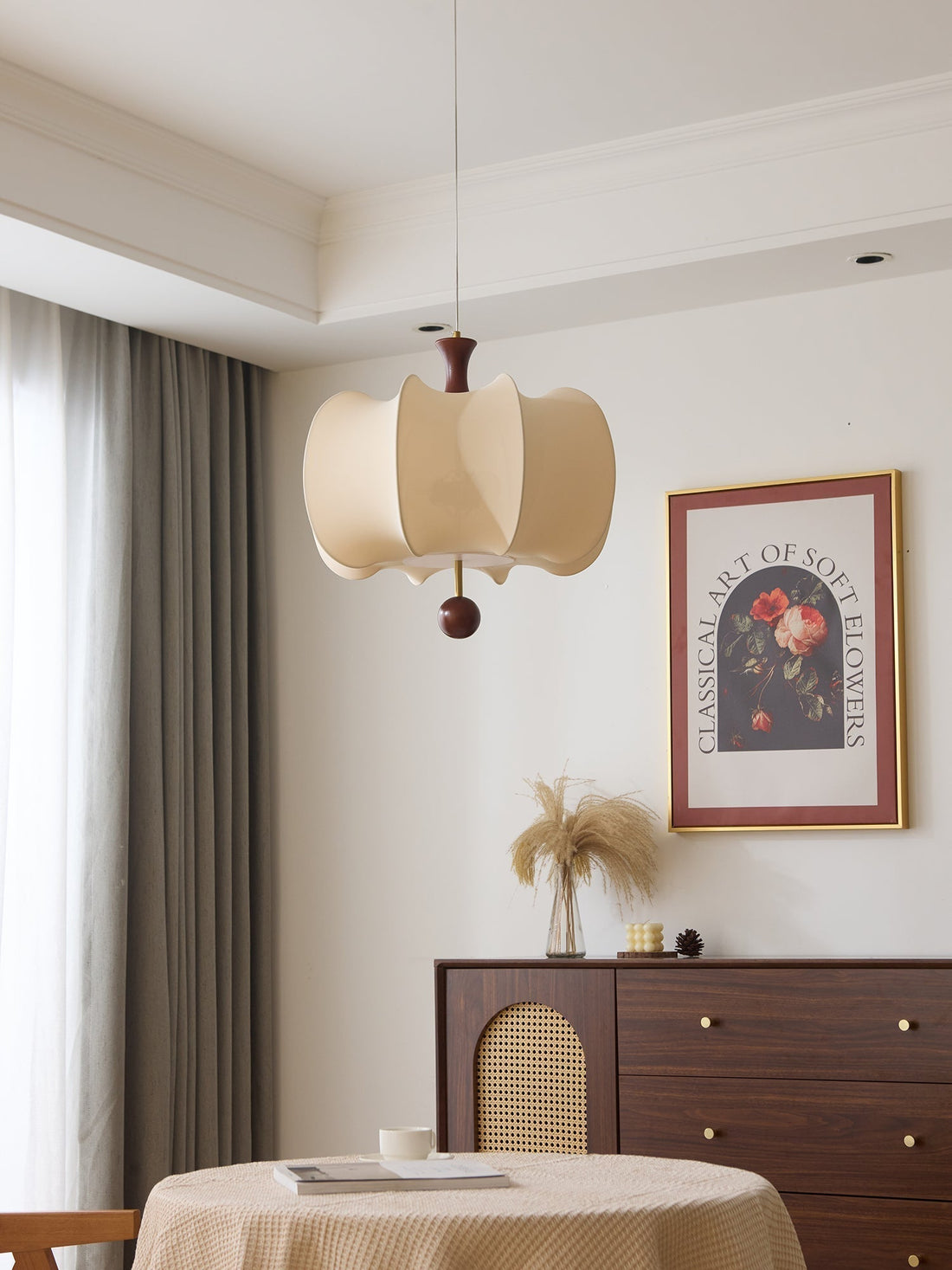 Calithra Suspension en Tissu et Bois