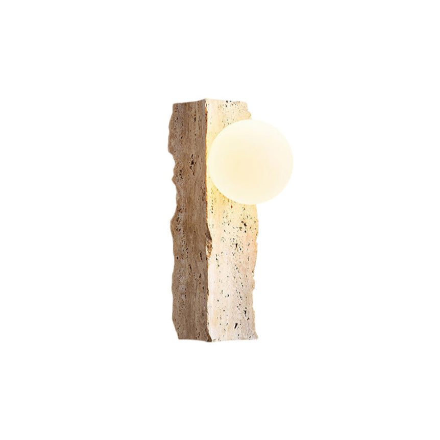 Aureum Moderne Minimaliste Verre Travertin Applique Murale