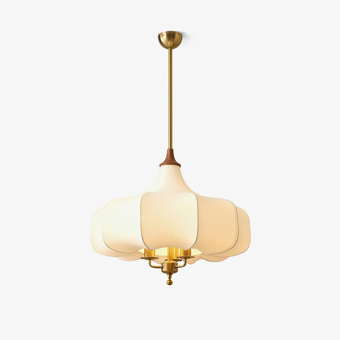 Fioren Tissu Bois Pendentif Lumière