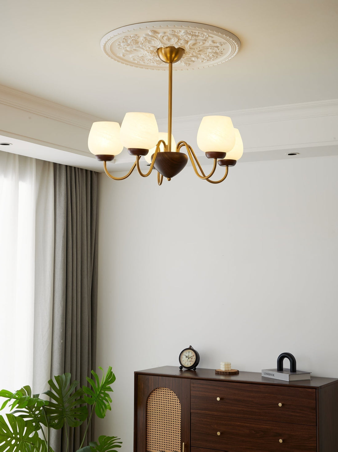 Sytheiel Lustre Bois Verre Premium Élégance