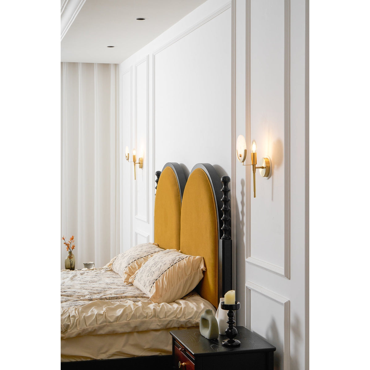 Ljomuvyo Moderne Minimaliste Laiton Albâtre Applique Murale