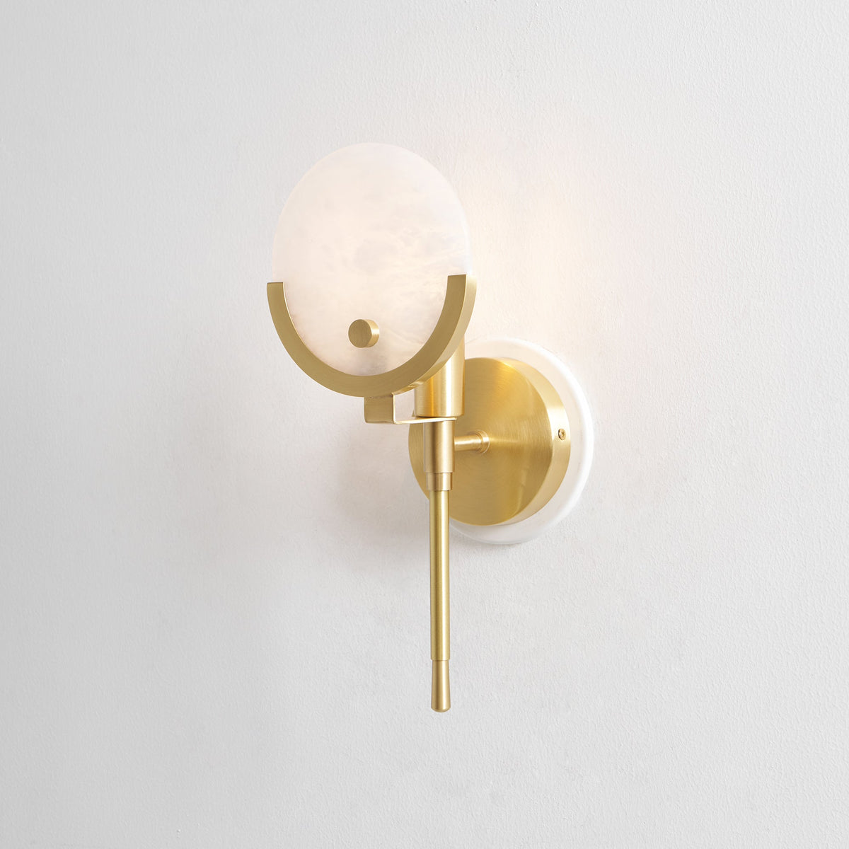 Ljomuvyo Moderne Minimaliste Laiton Albâtre Applique Murale