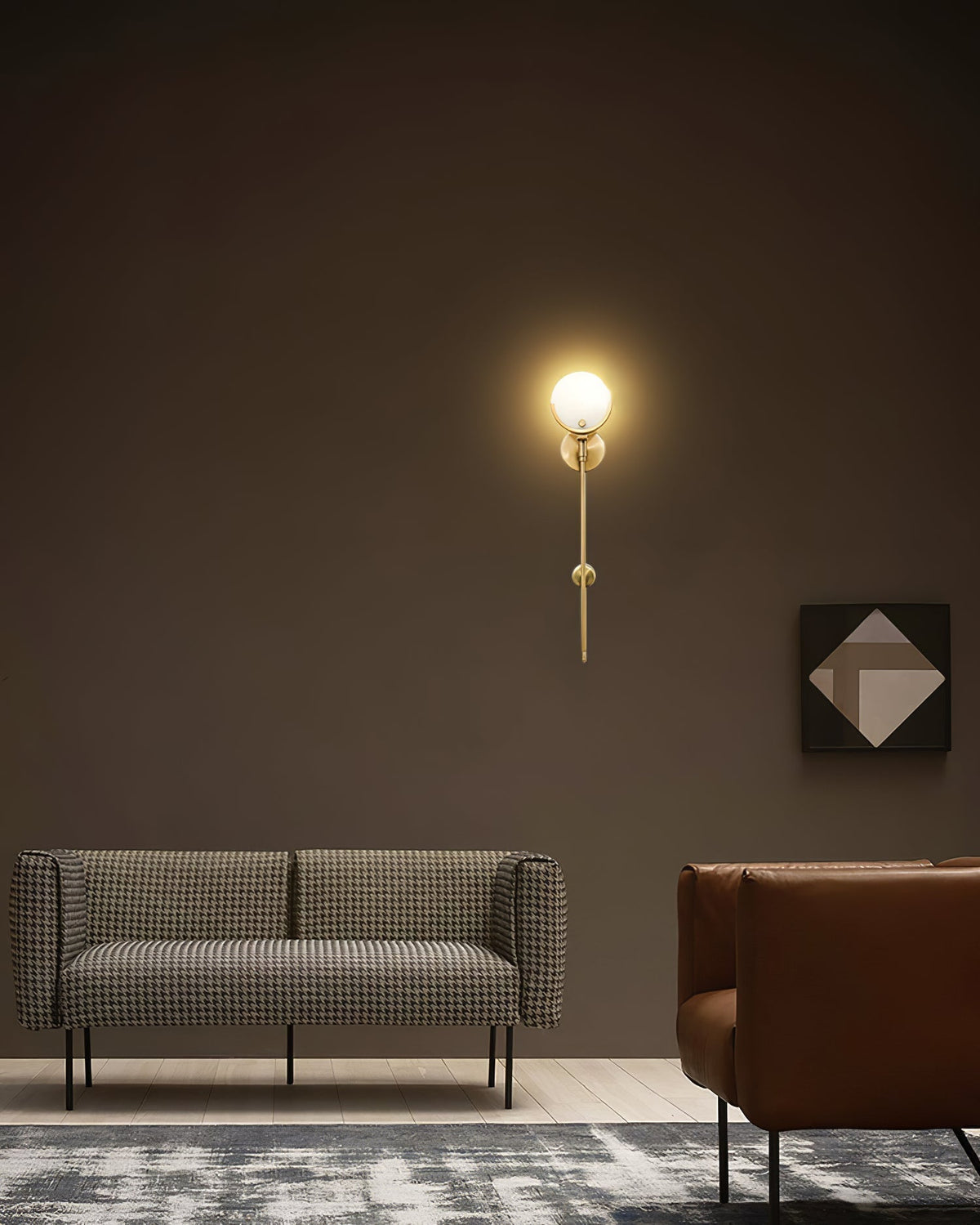 Ljomuvyo Moderne Minimaliste Laiton Albâtre Applique Murale