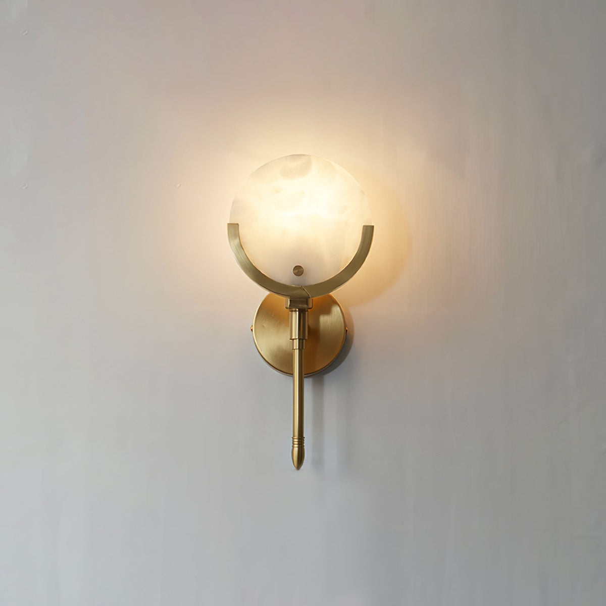 Ljomuvyo Moderne Minimaliste Laiton Albâtre Applique Murale