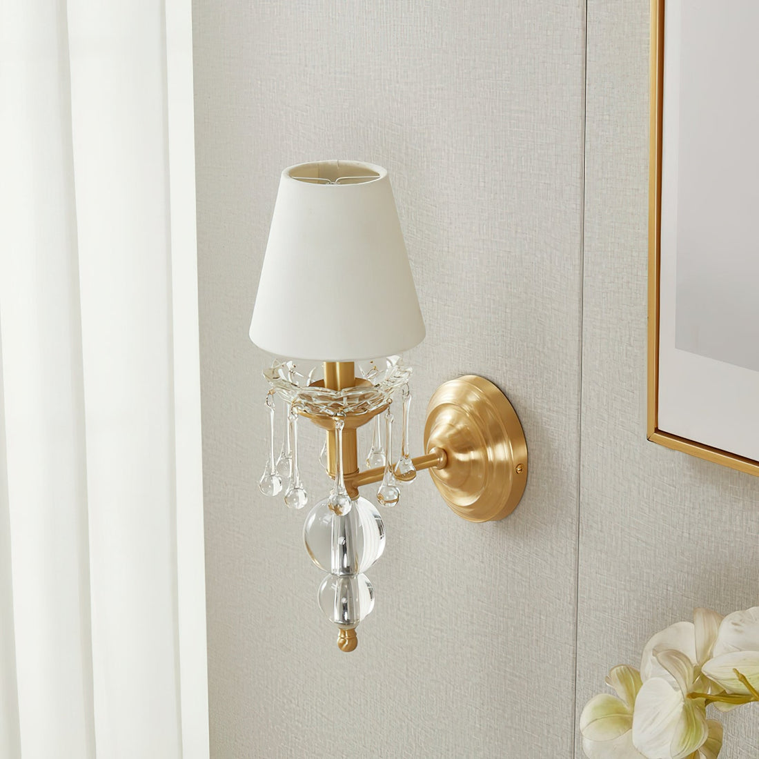 Qvistuvyh Postmodern Luxe Tissu Cristal Applique Murale