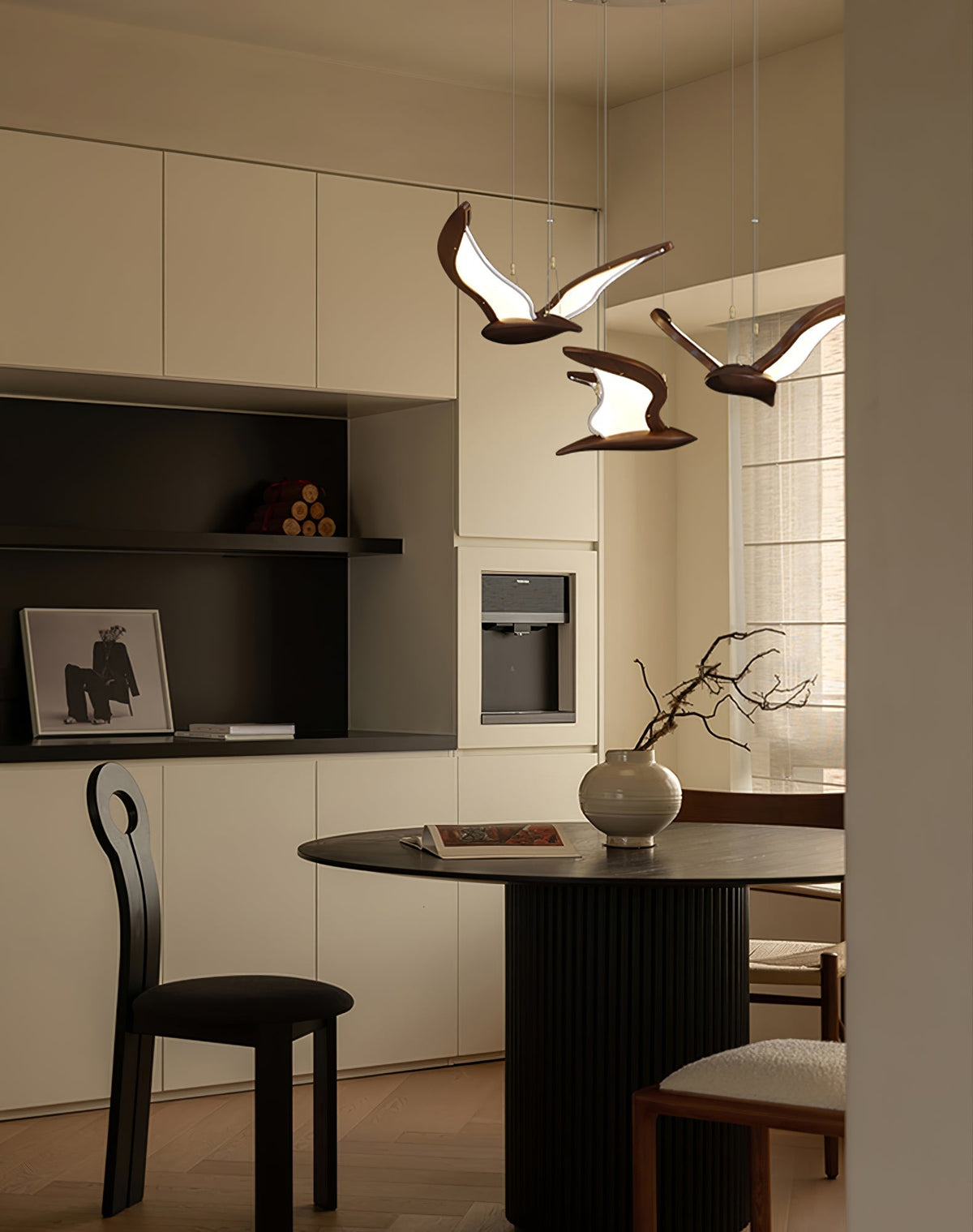 Lyvynia Lampe Suspendue en Bois Organique