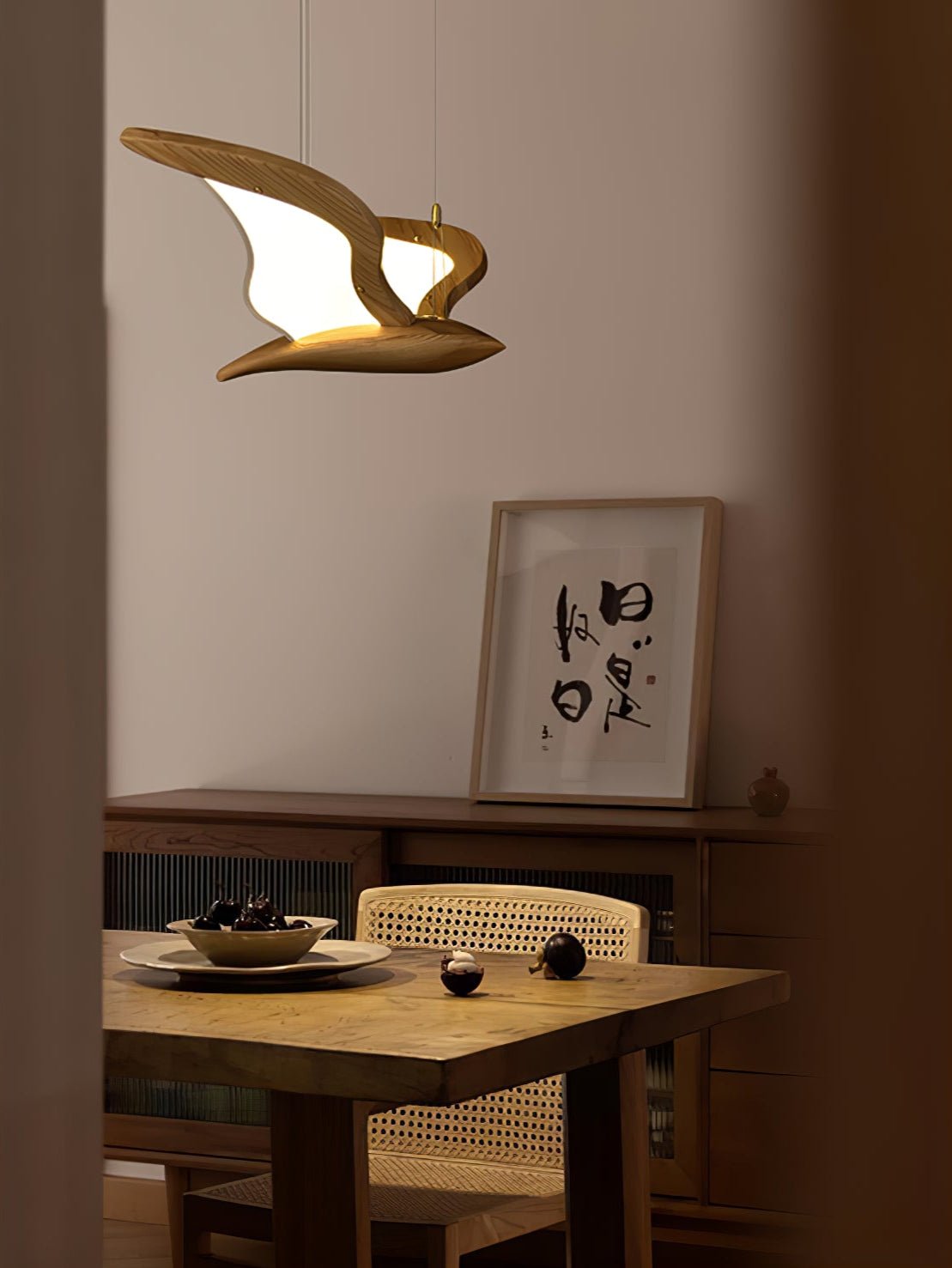 Lyvynia Lampe Suspendue en Bois Organique