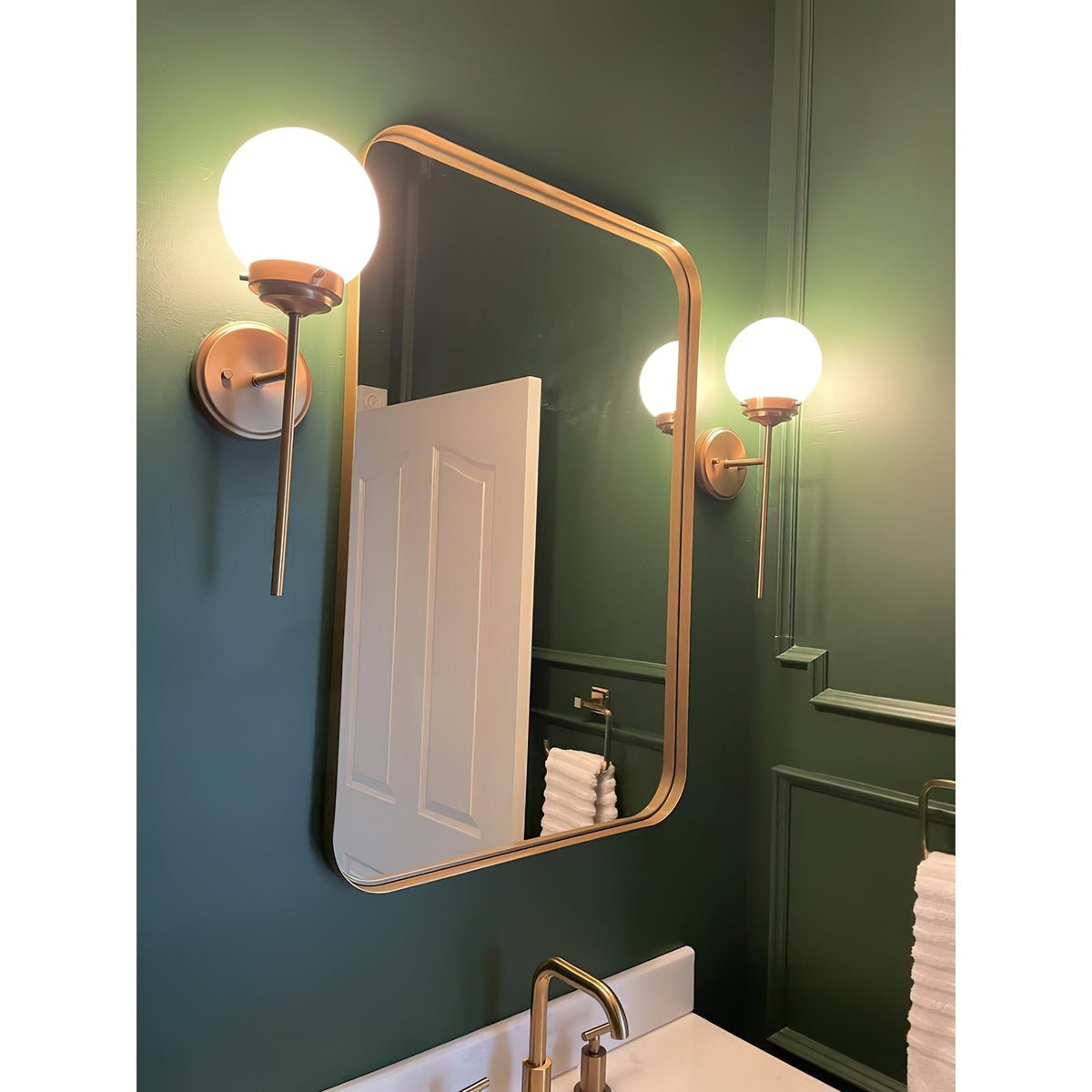 Waegnuvyh Moderne Minimaliste Laiton Verre Applique Murale