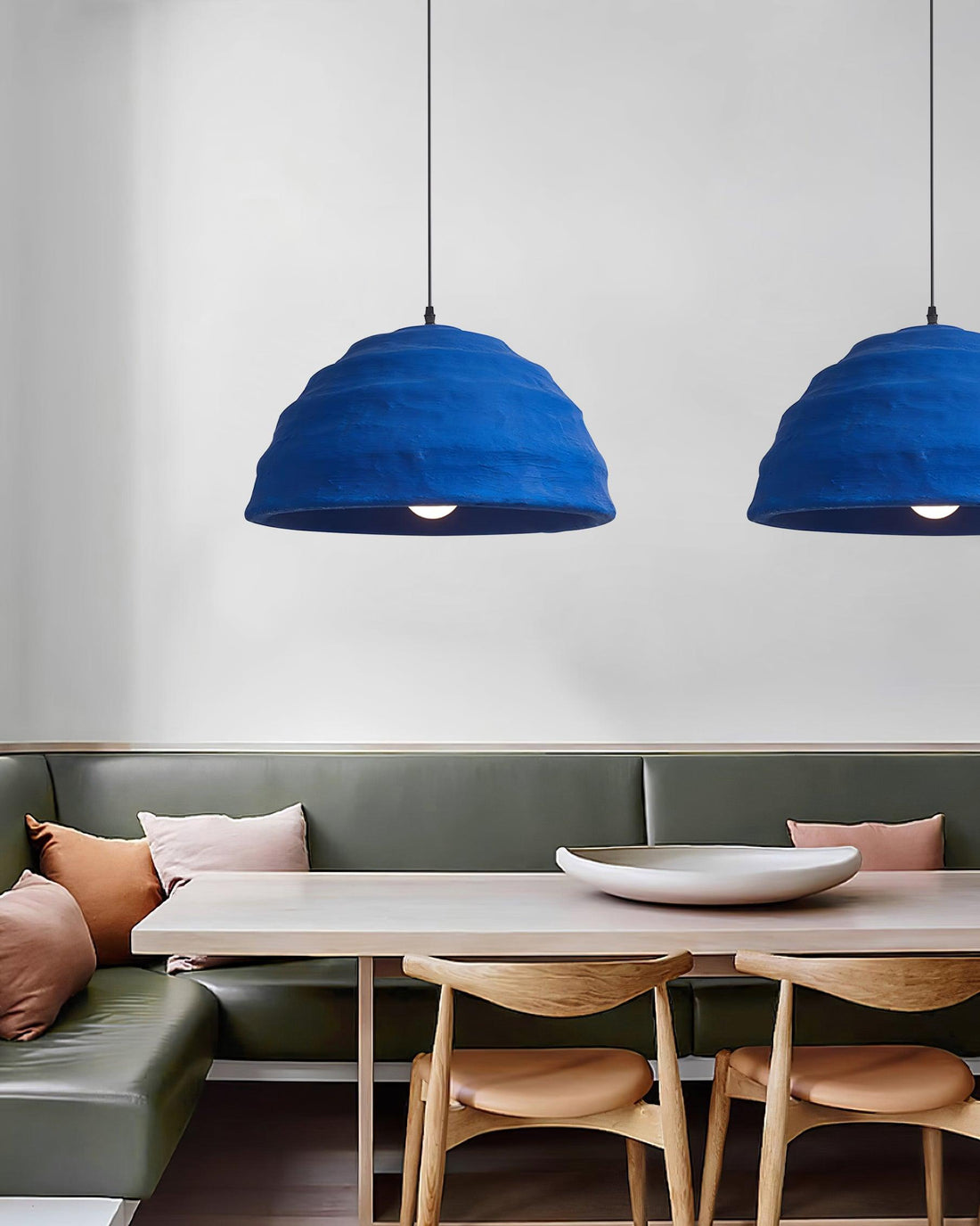 Lemon Suspension Avec Abat-jour en Polystyrène Bleu Style Urbain Industriel