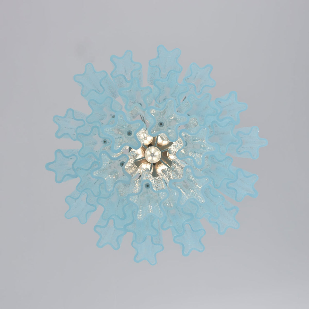 Aurora Lustre Azzura En Verre De Murano Tubes Style Côtier
