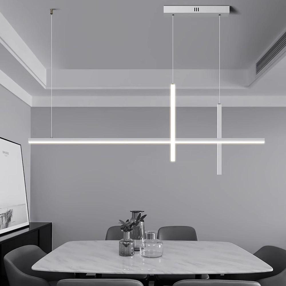 Ray Moderne Suspension Métal/Acrylique Noir/Blanc Salle à manger