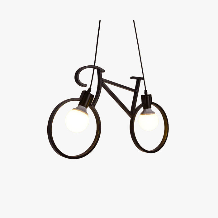 Mira Moderne Créatif Forme De Bicyclette LED Suspension Métal Salon