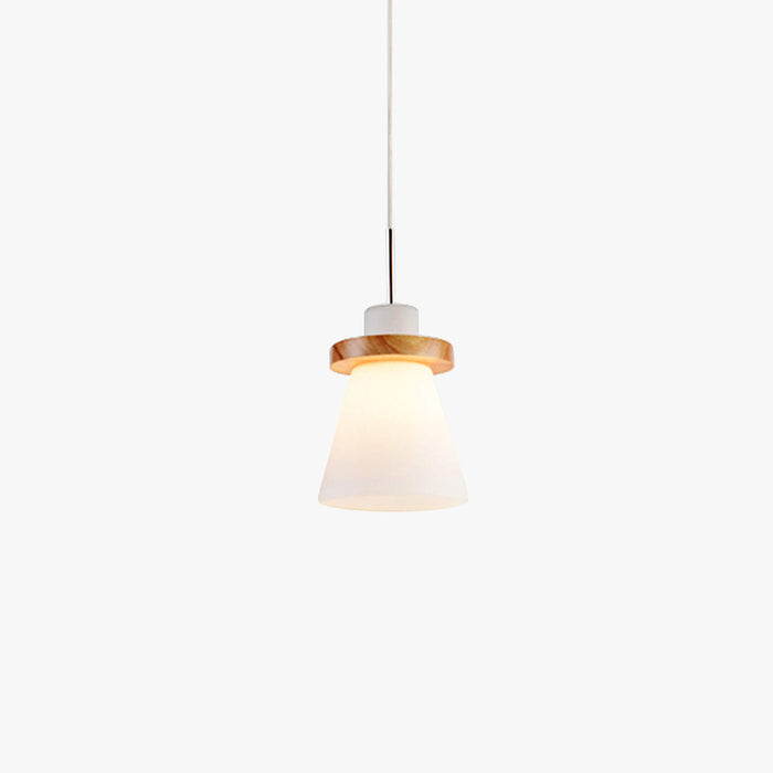 Valentina Minimalisme LED Suspension Bois Verre Chambre À Coucher/Salle À Manger