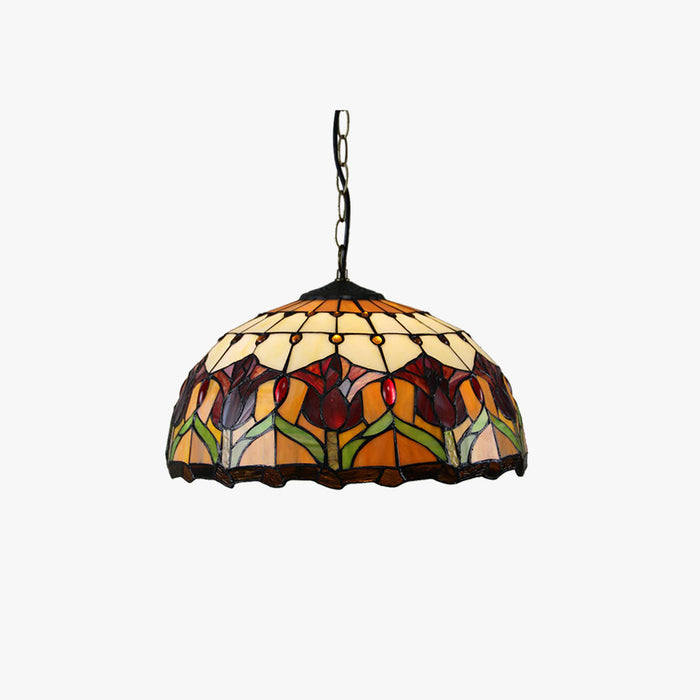 Tiffany Rétro Rond Colorée Suspension Verre Chambre À Coucher/Bar
