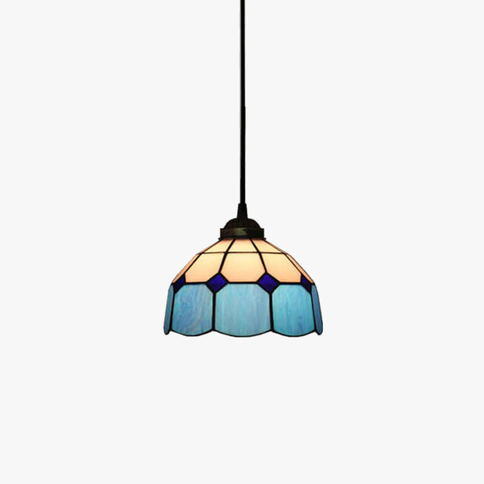 Tiffany Dôme Ombre Européenne Suspension Tachée Verre Salon