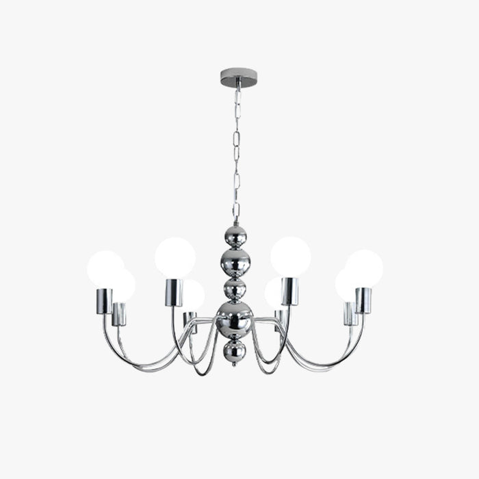 Valentina Lustre Médiéval LED Sphérique Noir Métal Salon