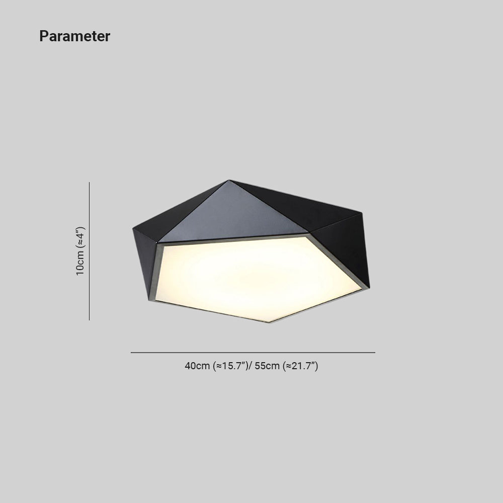 Arisha Design LED Plafonnier Simple Moderne Métal Noir/Blanc Salon