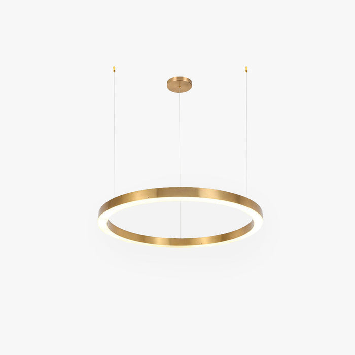 Arisha Suspension Anneau Moderne, Métal/Acrylique, Dorée, Salon