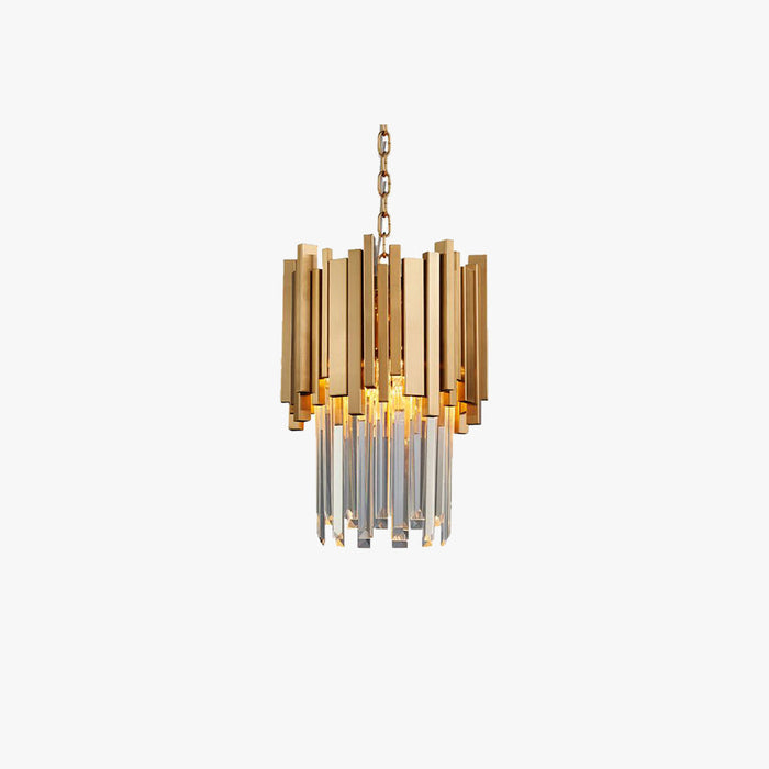 Kristy LED Suspension Or Chromé Métal Cristal Salon Chambre à couche