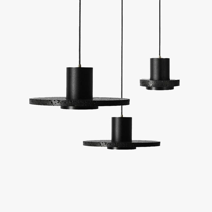 Arisha Suspension Cylindre Moderne, Pierre, Noir, Chambre