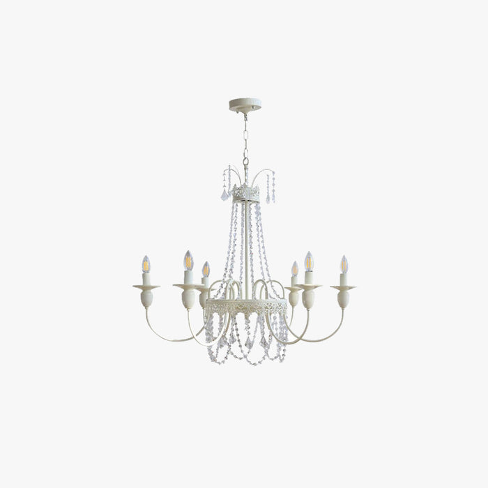 Sliva Lustre Lanterne Retro, Metal/Cristal, Blanc, Salon