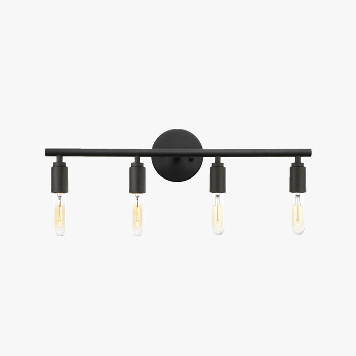 Silva Applique Murale Simple, Métal/Verre, Noir, Salle de Bain